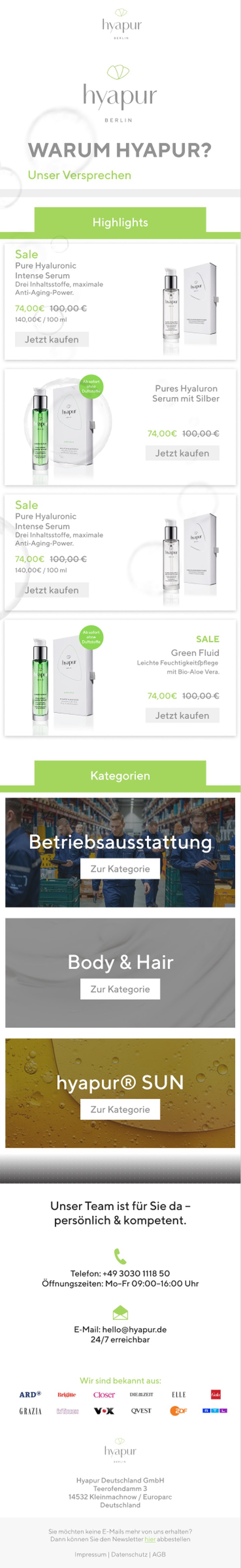 Newsletter-Design — Sale-Kampagne